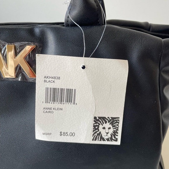 NWT ANNE KLEIN Black Cairo Satchel Style Handbag with Crossbody - Picture 4 of 9